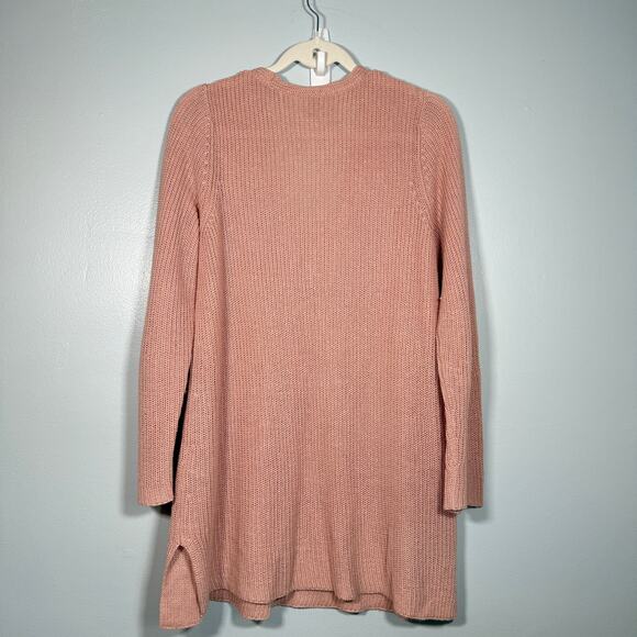 Eileen Fisher Organic Linen Cotton V-Neck Tunic Sweater M Soft Blush Pink - Picture 2 of 7